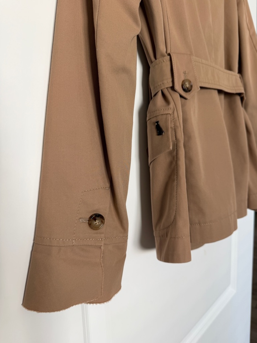 Marc Cain Cotton Beige Women's Belted Trench Jacket - Picture 6 of 6